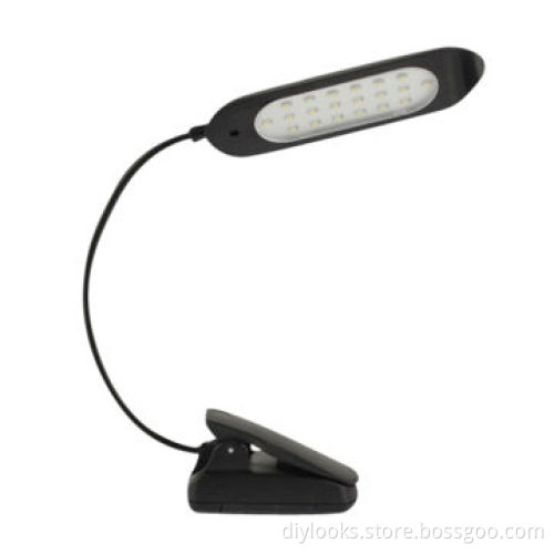 Refurbished 20 LED Touch Switch Energy-saving Clip Table Lamp, USB/Battery Power Supply